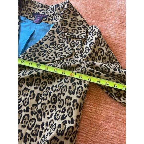 Willi Smith vintage cheetah animal print 3/4 sleeves blazer jacket size 4 - Picture 5 of 7